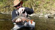 Dmitry and Grayling April 2017, Slovenia fly fishing